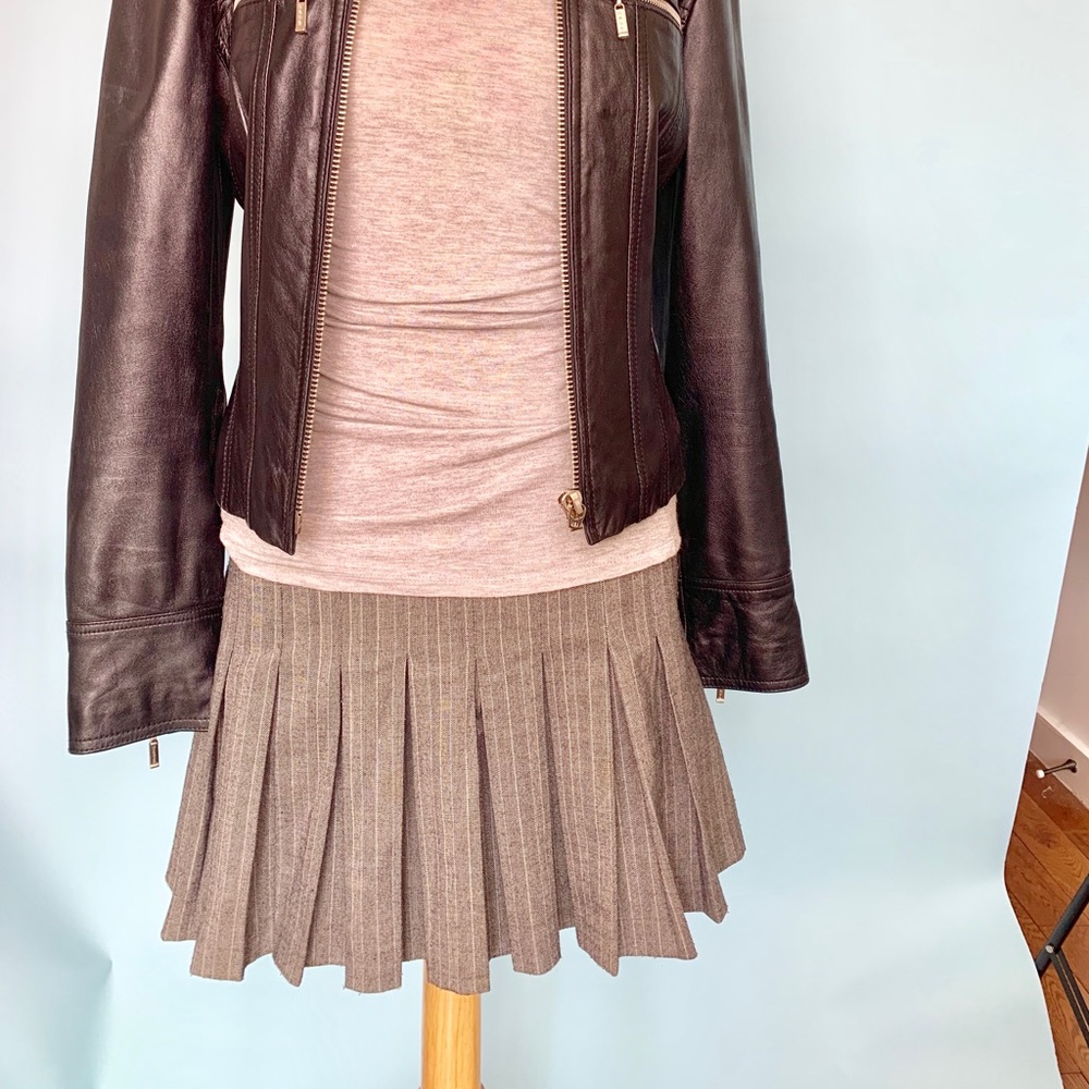 Pleated mini skirt